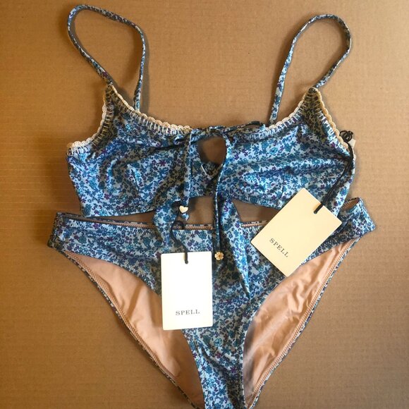 Spell x Free People Love Jetty Scoop Top & Bikini 2-piece - BNWT - Picture 1 of 5